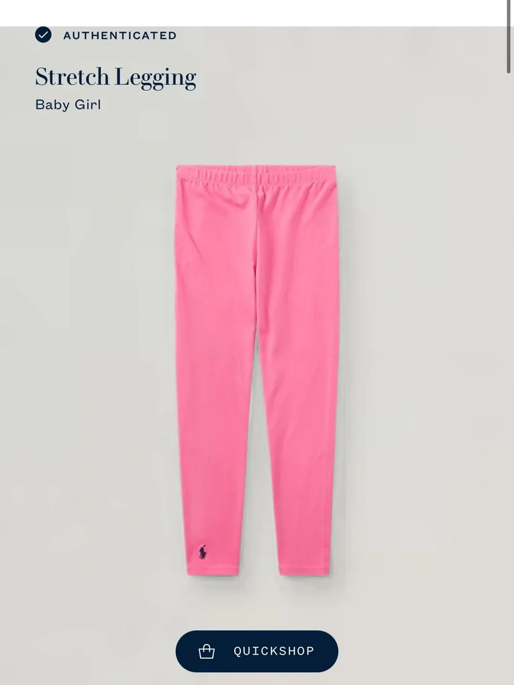 Ralph Lauren Baby Leggings Set - Hot Pink & Navy